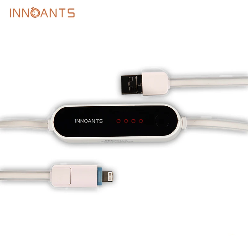 Innoants 3200mAh Power Bank external Battery portable charger storage 16G micro usb Lighting cable for Iphone and smart phone