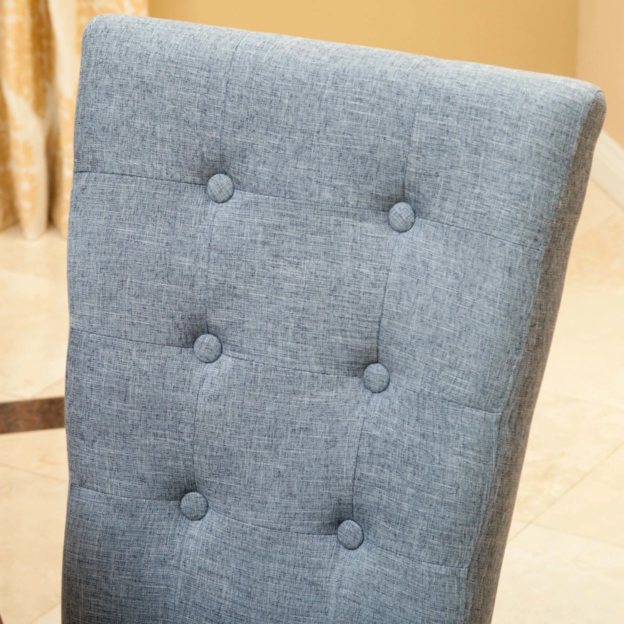 Leighton Blue Denim Fabric Dining Chairs (Set of 2) (1)
