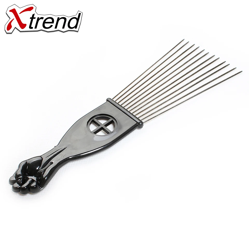 Xtrend Wide Teeth Metal Afro Comb Insert Curly Hairbrush Hair Fork Pick
