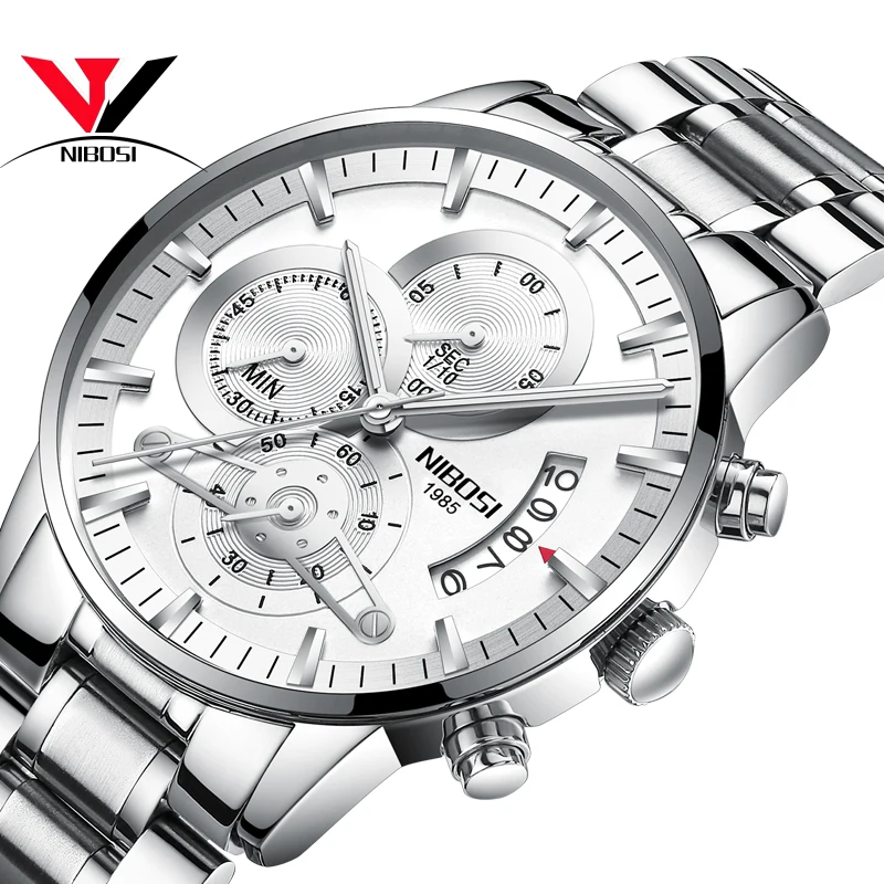 

NIBOSI Quartz Wristwatches Sports Watch Men Waterproof Erkek Saat Watch Men Luxury Automatic Brand New Erkek Saatler Top Marka
