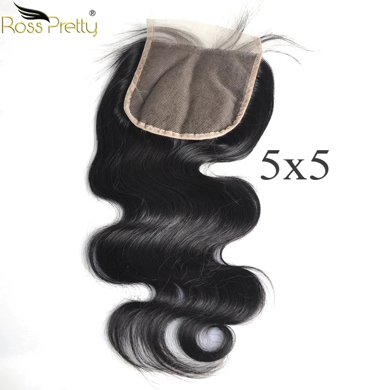 

Lace Closure Pre Plucked 5x5 Brazilian Body Wave Closure Swiss Lace Light Brown Transparent Lace Natural Big Hair