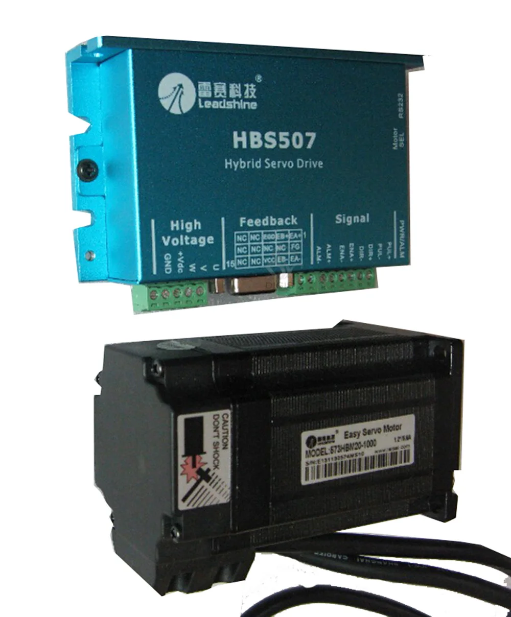 

simple direct AC servo closed loop motor HBM20-1000 + 3-Phase Hybird servo Drive HBS507