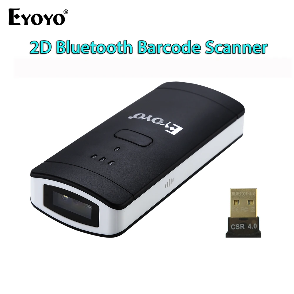 EYOYO EY-002S Wireless Bluetooth 2D Barcode Scanner PDF417 DataMatrix QR Code Reader For Andriod IOS Pocket Mini 2D Scanner EYOYO EY-002S Wireless Bluetooth 2D Barcode Scanner PDF417 DataMatrix QR Code Reader For Andriod IOS Pocket Mini 2D Scanner