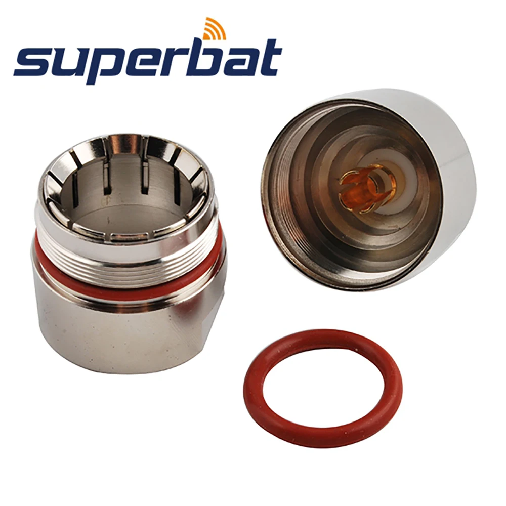 Superbat 10pcs 50ohm N Female Jack RF Connector for 7/8" Corrugated Copper Cable,PTFE Insulator,-65°C~165°C,0-11GHz, Cable Mount