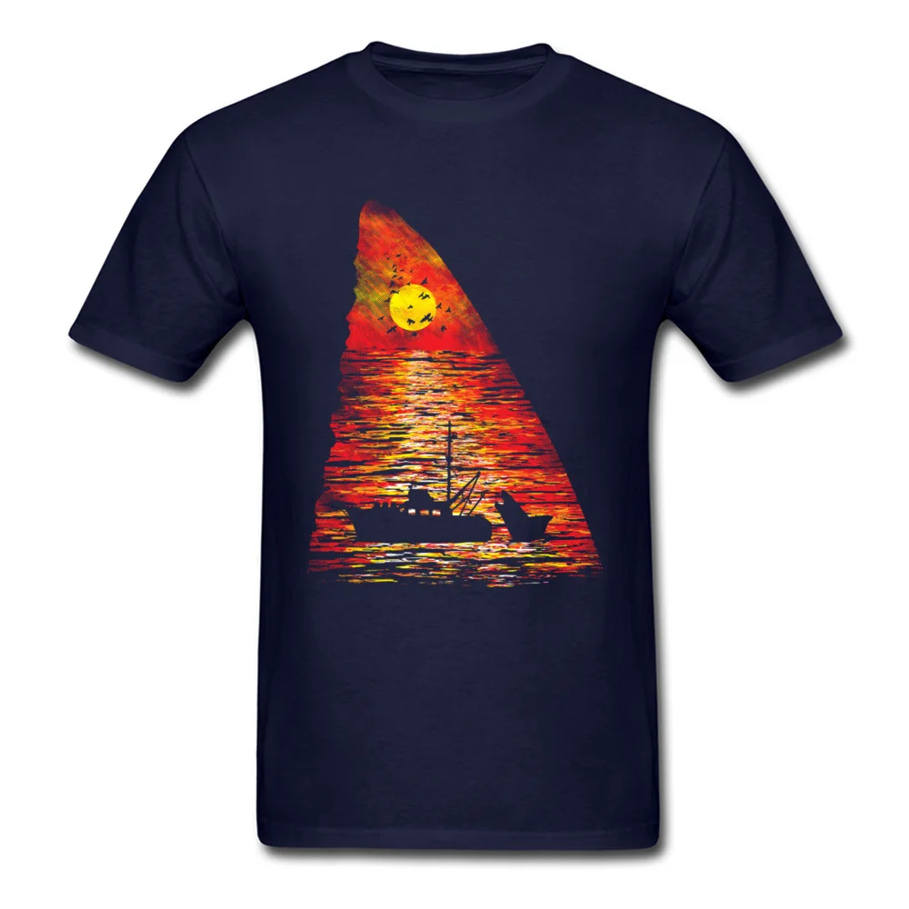 Ocean Predator All Cotton Tshirts for Men Short Sleeve Europe T Shirt New Arrival Summer Round Neck T Shirt Birthday Ocean Predator navy