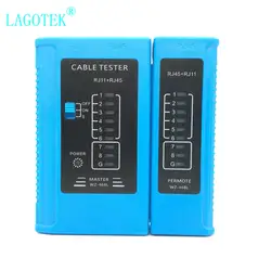 Оптовая продажа 10 шт./лот RJ45 кабель lan тестер сетевой кабель тестер RJ45 RJ11 RJ12 CAT5 CAT6 незащищенная витая пара кабеля локальной сети тестер