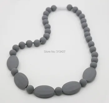 

MIX COLOR HOT New Arrival Silicone Baby Teething Nursing Necklaces Silicone Teething Beads Mommy Jewelry Baby Chewlry Necklace