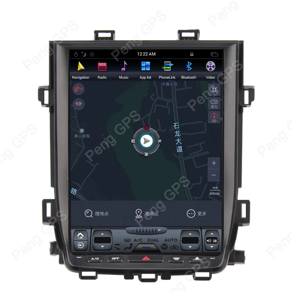 12," ips экран Android 7,1 Автомобильный gps навигатор dvd-плеер для Toyota Alphard 2007-2013 Tesla стиль 4 ядра 1080P wifi головное устройство