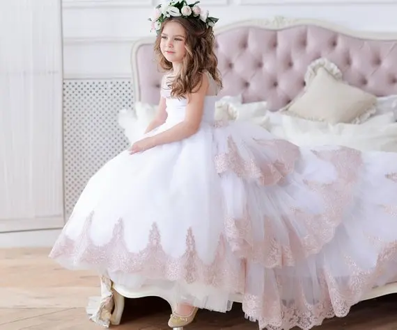 first communion dress with train