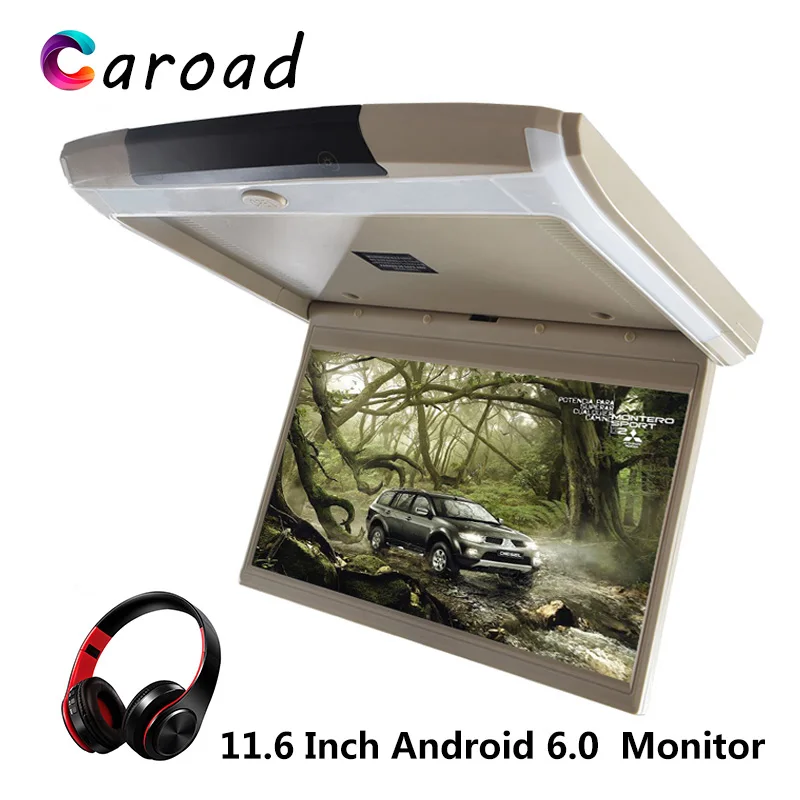 Caroad 11 6 дюймов Android 0 Автомобильный потолочный монитор с креплением на крышу HD 1080 P
