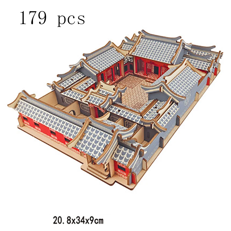 

Wooden Toys Building Blocks Magnetic Constructor China Chinese Architecture House Building Bricks Technic Toy For Children Adult