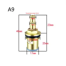 1 шт. Керамический дисковый кран картридж медный излив Замена воды Смеситель кран внутренний клапан ядро четверть оборота 1/2