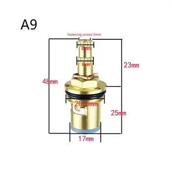 

1 pcs Ceramic Disc Faucet Cartridge Spout Brass Replacement Water Mixer Tap Inner Valve Core Quarter Turn 1/2