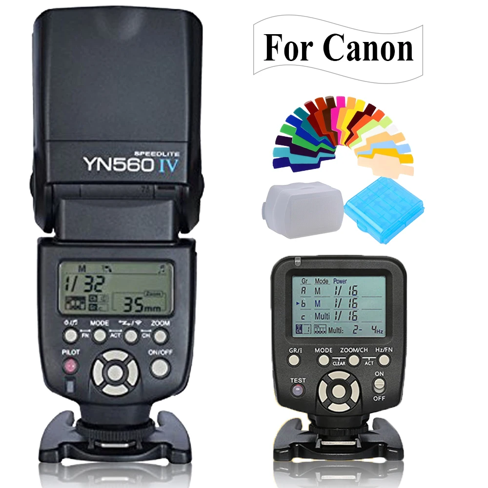 

YONGNUO YN560TX LCD Flash Trigger Controller YN-560TX+YN560IV YN560-IV Flash Speedlight YN560 IV YN-560IV For Canon DSLR Camera