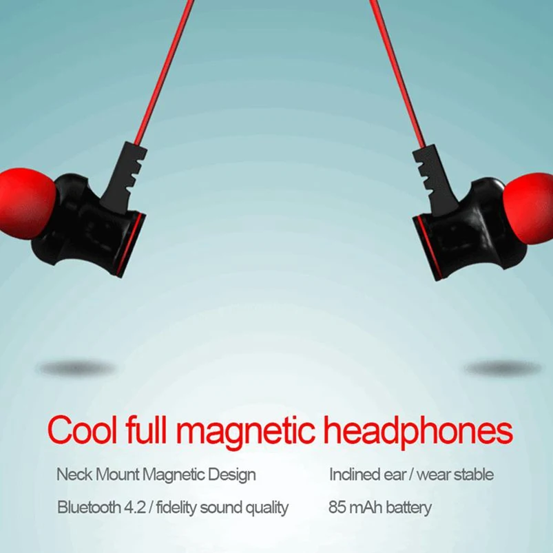 Спортивные bluetooth наушники Icoque магнитные Hifi стерео с микрофоном для телефона Xiaomi