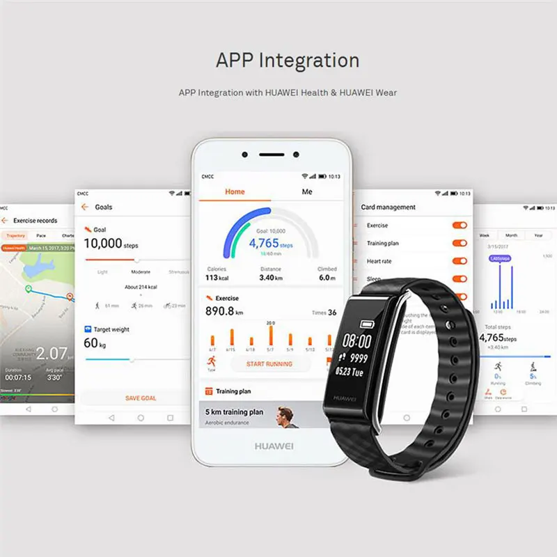 HUAWEI HONOR Band A2 смарт Браслет фитнес браслет OLED сообщение трекер сердечного ритма