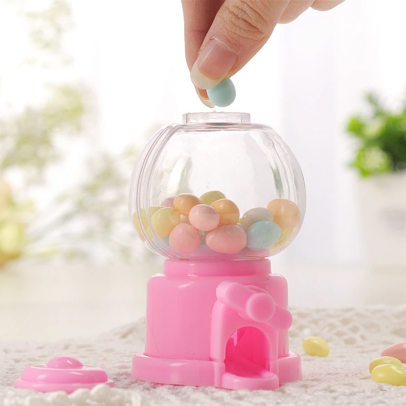 

1 Pc Plastic Mini Food Storage Candy Packaging Box Bank Dispenser Machine Gumball Snacks Coin Money For Kids Baby Toy