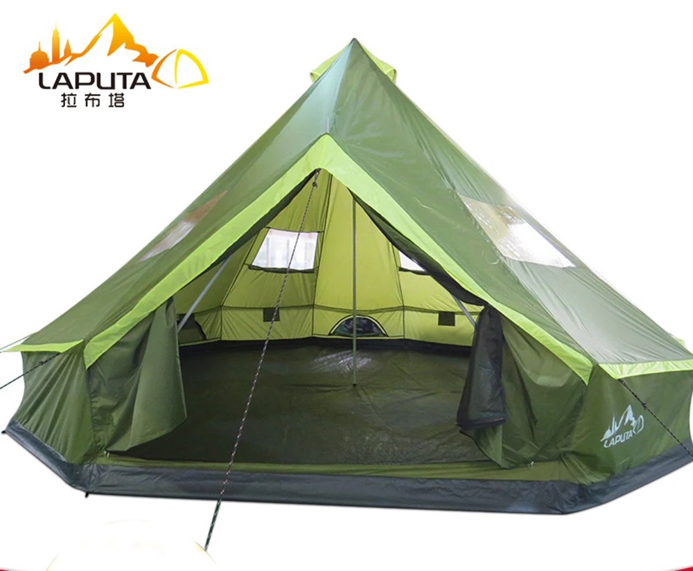 LAPUTA Ultralarge 8 12 человек водонепроницаемые вечерние палатки для кемпинга семьи Namiot