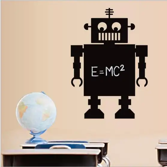online shop robot vinyl chalkboard wall sticker removable blackboard