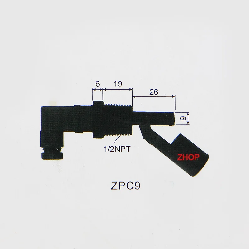 100V 220V 1/2NPT боковой датчик уровня воды Поплавковый выключатель ZPC9