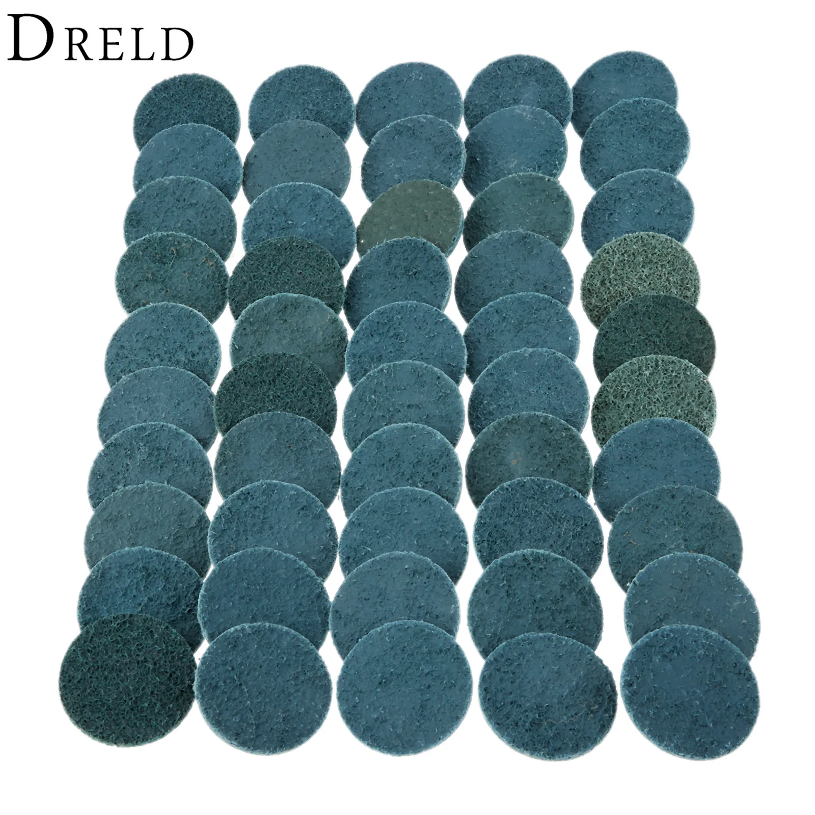 

DRELD 50Pcs/lot 50mm 2" Fine Roll Lock Surface Conditioning Discs Nylon Sanding Disc for Metal Grinding Polishing Cleaning Tools