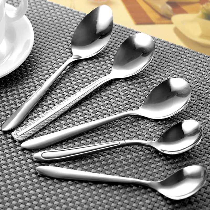 Soup Spoon Big Medium Small Spoon With Fast Food Restaurant Hotel