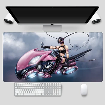 

60x30cm Cool Locomotive Large Gaming Mouse Pad Gamer Anime Sexy Girl Non-slip MousePad XL Locking Edge Keyboard Desk Mat
