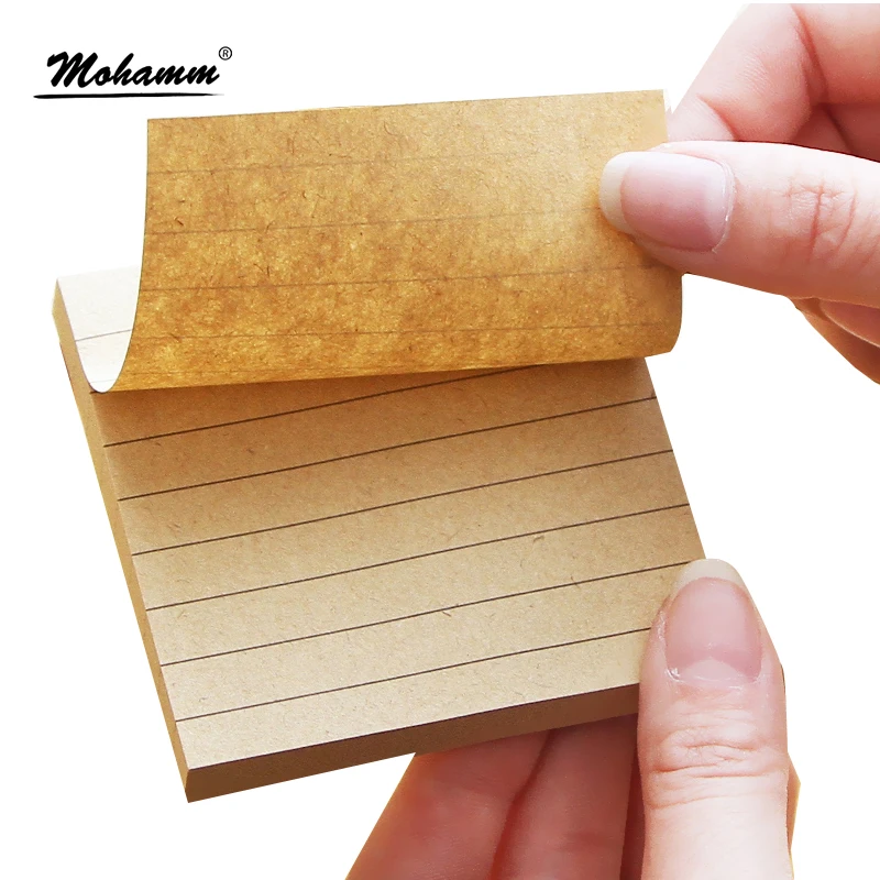 

Kraft Paper Line Planner Stationary Stationery Office School Supplies Diary Stickers Scrapbooking Sticky Note Memo Pad