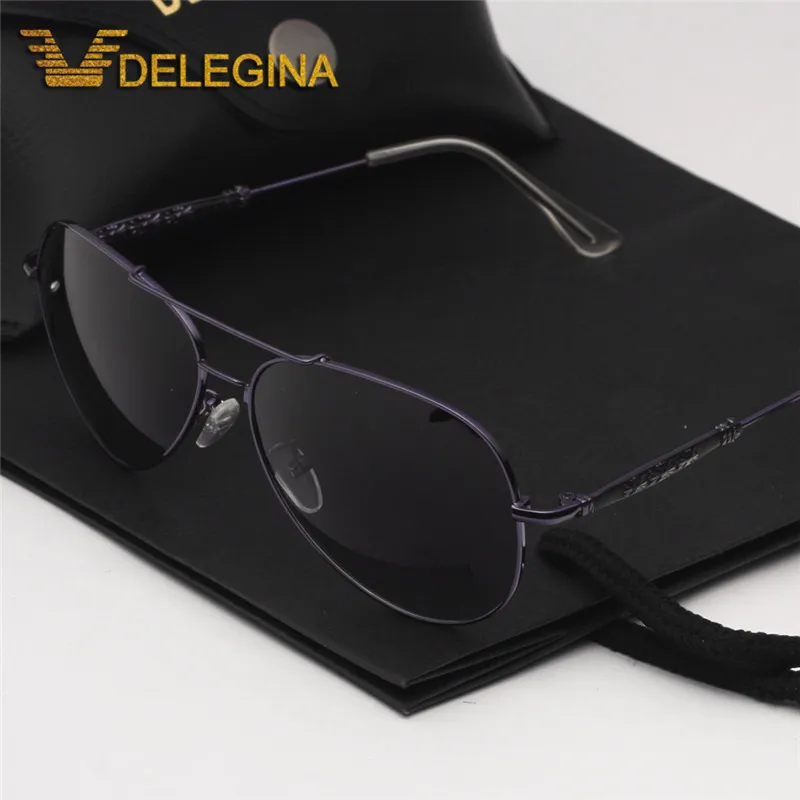 

2017 Brand Designer Polarized Sunglasses Unisex Aviation Sun Glasses Gradient Shades UV400 Gafas with Leather case BF088