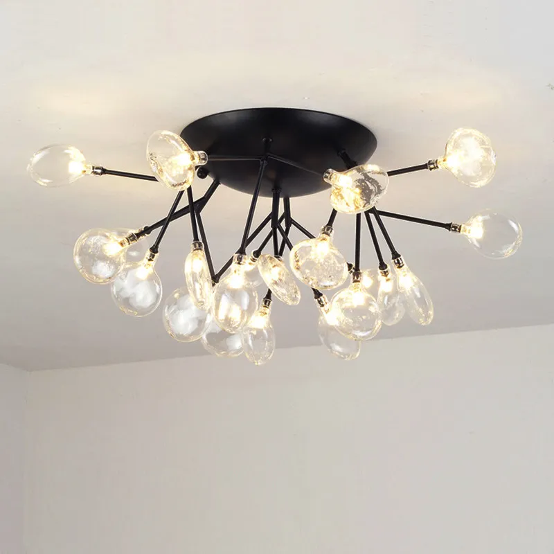 

Luxury Romantic Crystal Ceiling Lamp American European Flower Style Remote Control LED G4 Light Bedroom Restaurant Living Room