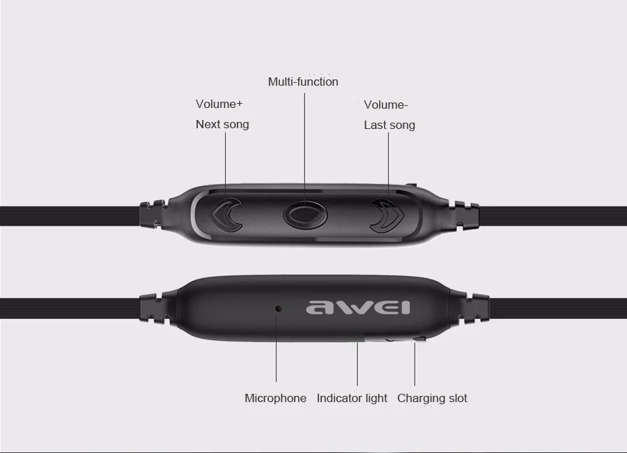 2018 AWEI AK9 Беспроводной спорта Bluetooth наушники магнитный переключатель IPX4 Водонепроницаемый для xiaomi mi 6 5X 5S Max 2 гарнитуры для iphone