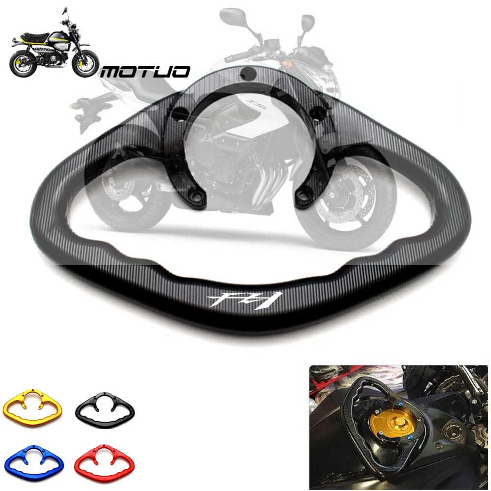 

Motorcycle Accessories Passenger Handgrips Hand Grip Tank Grab Bar Handles Armrest Fit For YAMAHA FZ1 2006-2013 LOGO fz1