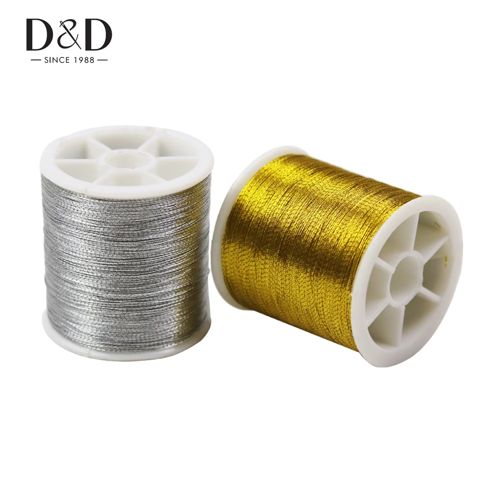 

2pcs Strong and Durable Metalic Thread Sewing Machine Thread Sewing Accessories 100M