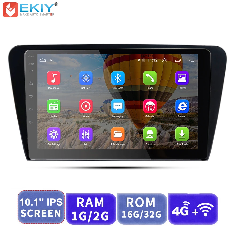 

EKIY 10.1'' IPS Android Car Multimedia Player No 2 Din Auto Radio For SKODA Octavia 2014-2018 GPS Navigation Audio Stereo 4G