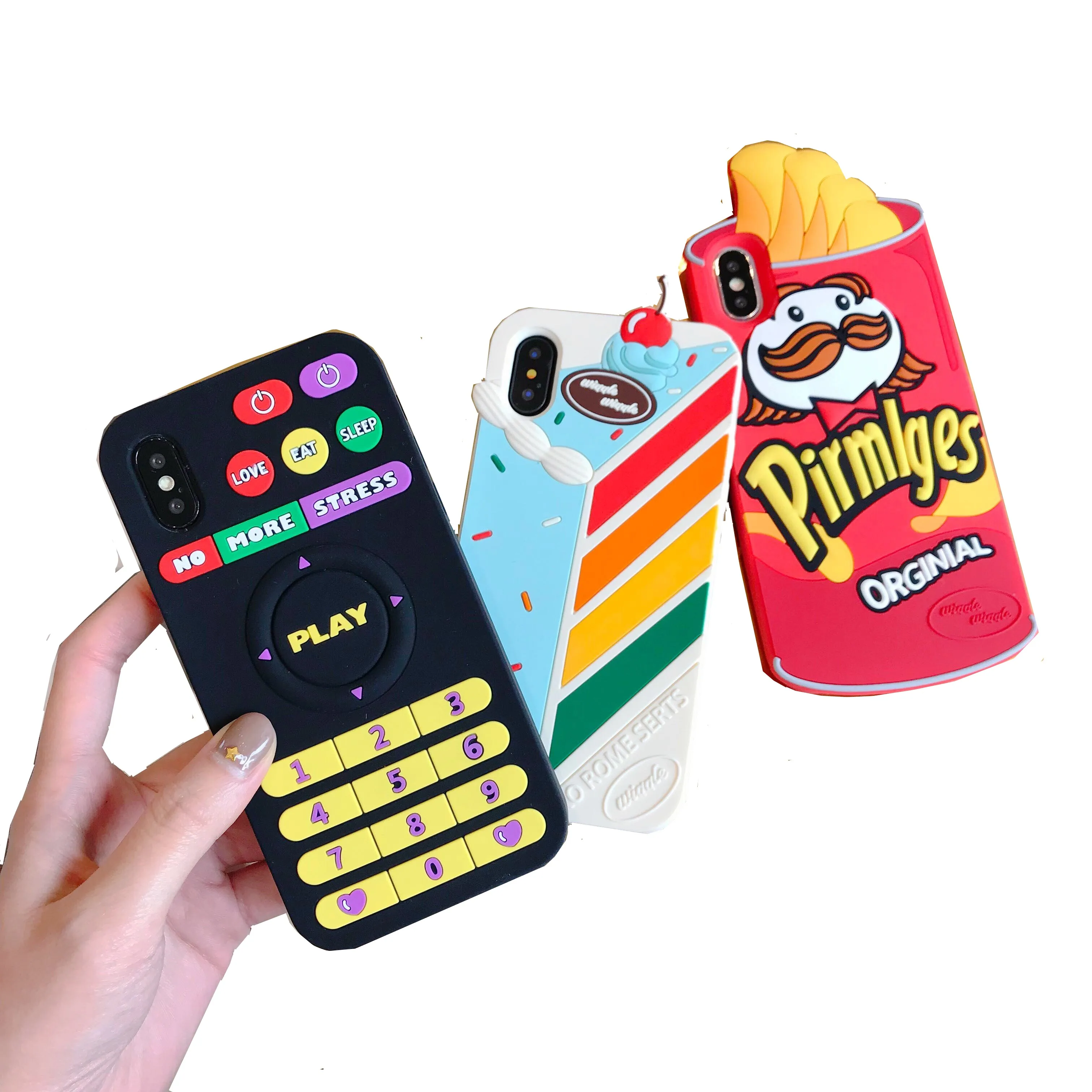 

For iPhone X Xs Max XR 8 7 6s 6 Case Cute Silicone Game Cherry Soft Cover Fashion Protective Shell
