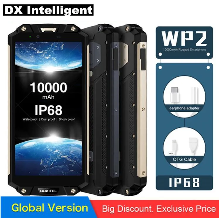 OUKITEL WP2 NFC 10000 mAh 9 V 2A Quick Charge 6 0 &quotFHD MTK6750T Octa Core 4 GB + 64 16MP двойной назад Cam IP68