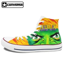 Anime Converse All Star Men Women Shoes Hulk Design Hand Painted Sneakers Boys Girls Christmas Gifts