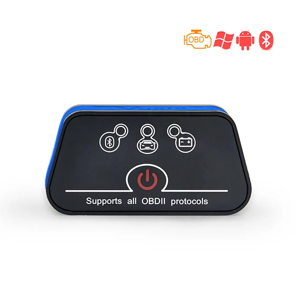 Vgate iCar2 Bluetooth/wifi ELM327 OBD2 считыватель кодов OBD2/OBDII диагностический инструмент для Android/IOS/PC iCar 2 elm 327 автоматический сканер - Цвет: Blue bluetooth