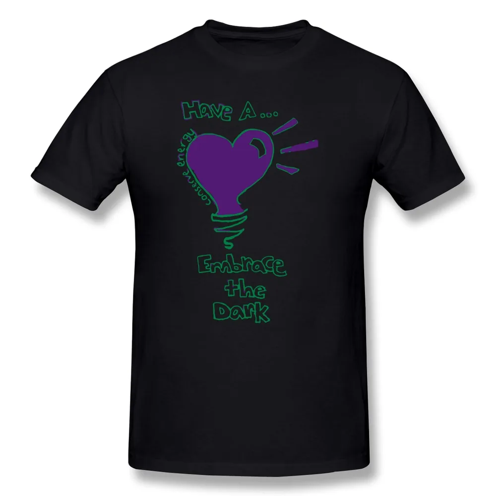 Print Casual Men T Shirt energy conservation Love Couples Shirts Slim Fitted | Мужская одежда