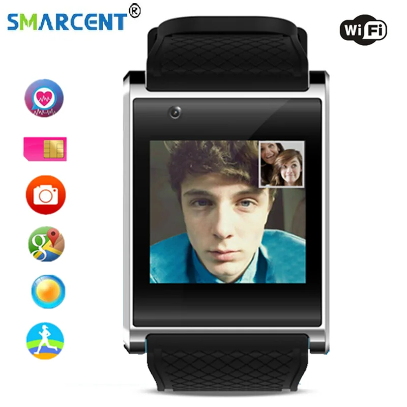  SMARCENT X11 Smartwatch 4GB ROM with 2.0M Camera Smart Watch Support 3G WIFI GPS MTK6580 Smart Band