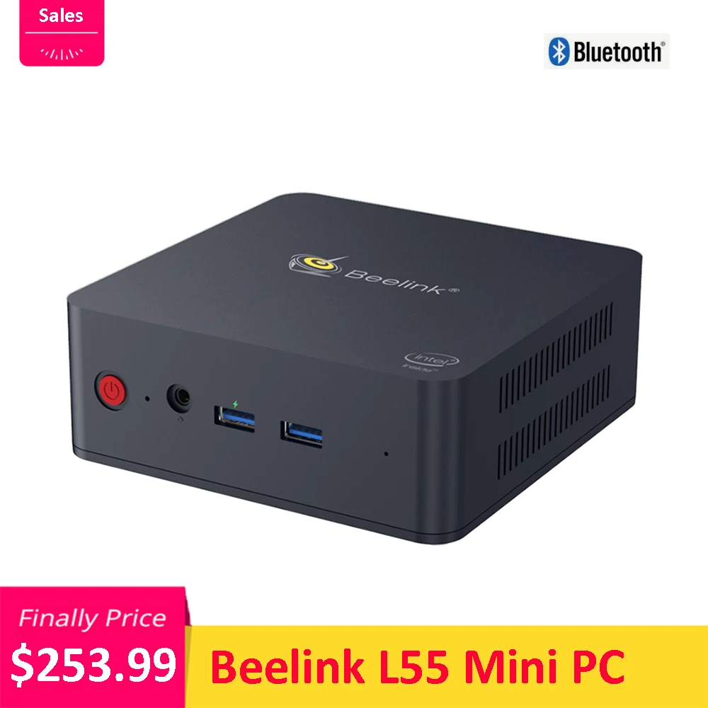 Мини-ПК Beelink L55 I3-5005U HD 8G 256G расширяемый 2 ТБ 2,5 дюйма HDD 1 ТБ SSD 2,4 ГГц + 5,8 ггц WiFi 1000 Мбит/с USB3.0 tv Box