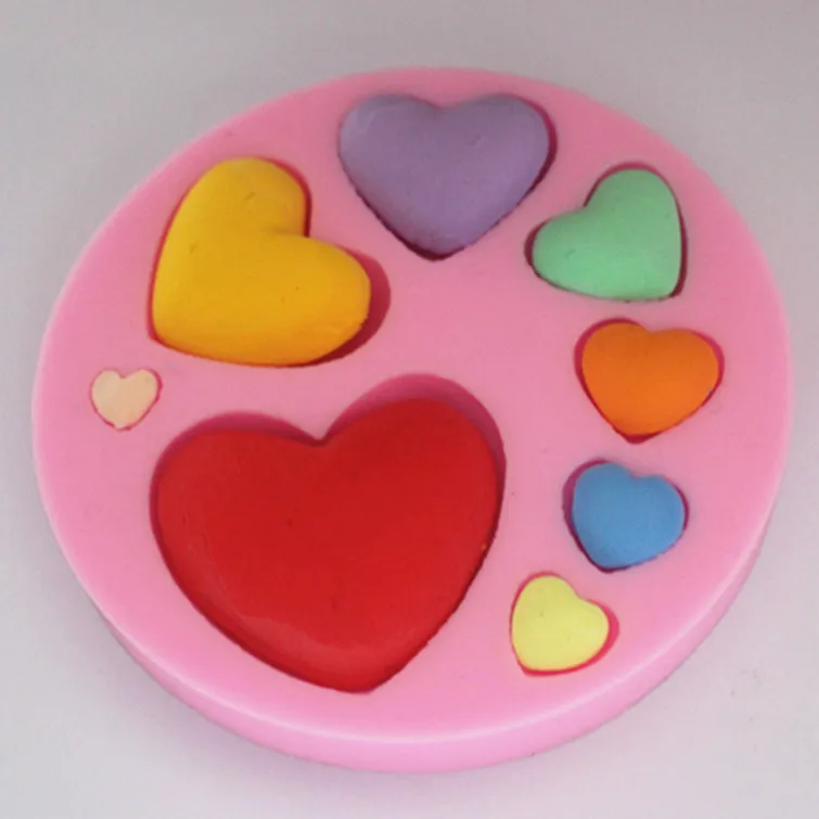 

Mini love series Heart silicone mold Fondant Cake Decorating mold DIY Lace Chocolate Mould
