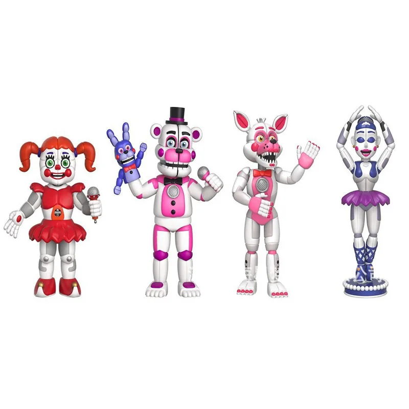 Funko pop 4 шт./компл. 5 см «Five Nights at Freddy's», «пять ночей у Фредди и Foxy пять ночей у маленьких лисица Фредди ПВХ-трансформаторы приобретаемые форму игрушки для детей