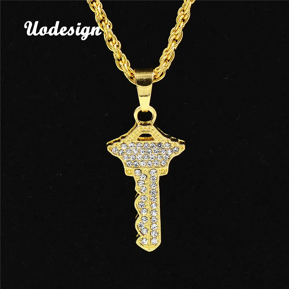 Uodesign Egyptian Ankh Key Of Life Gold color Key Pendant Necklace
