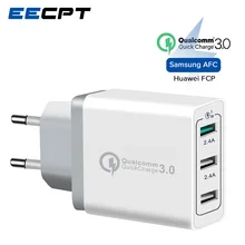Быстрое зарядное устройство EECPT 3,0 USB QC3.0 для быстрой зарядки Универсальное зарядное устройство для мобильного телефона настенный адаптер для iPhone X 8 samsung Xiaomi