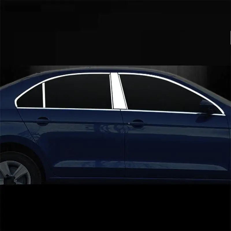 

Automobile Auto Chromium Window Exterior Fashion Protecter Mouldings Car Styling 12 13 14 15 16 17 18 19 FOR Volkswagen Santana