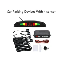 Car LED Parking Sensor With 4 Sensors Reverse Backup Car Auto Parking Radar Monitor Detector Backlight Display Free Shpping