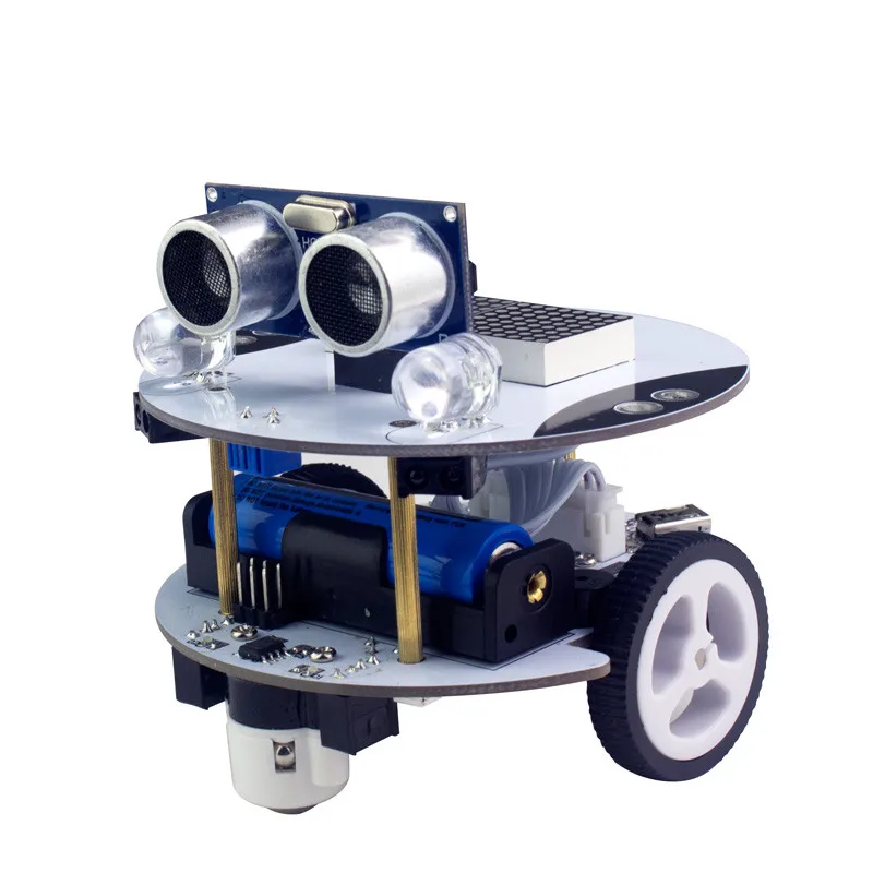 

2in1 Arduino Scratch Qbot Smart Robot Car Kit Programmable with Ultrasonic Light Line Tracking Sensor OLED Bluetooth Infrared