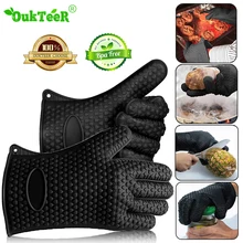 Рукавица для Гриль-барбекю, пищевая термостойкая силиконовая кухонная перчатка для выпечки, кухонная перчатка для барбекю, перчатка для выпечки