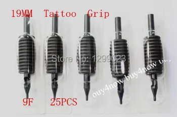 

25PC 9F Special Supply 19mm Disposable Tattoo Grip tattoo Tubes FLAT Grip Black G5 for tattoo needle